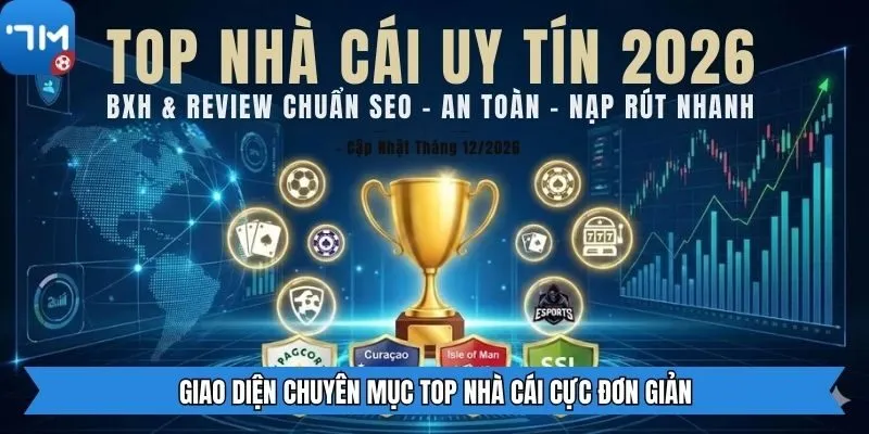 Giao diện chuyên mục top nhà cái cực đơn giản